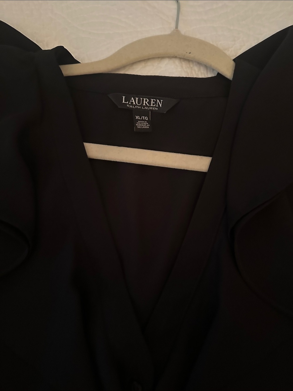 Lauren Ralph Lauren Black Women's Blouse XL